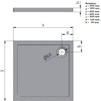 ROLTECHNIK ALOHA FLAT sprchová vanička 900 x 900 x 60 mm, čtverec   8000283